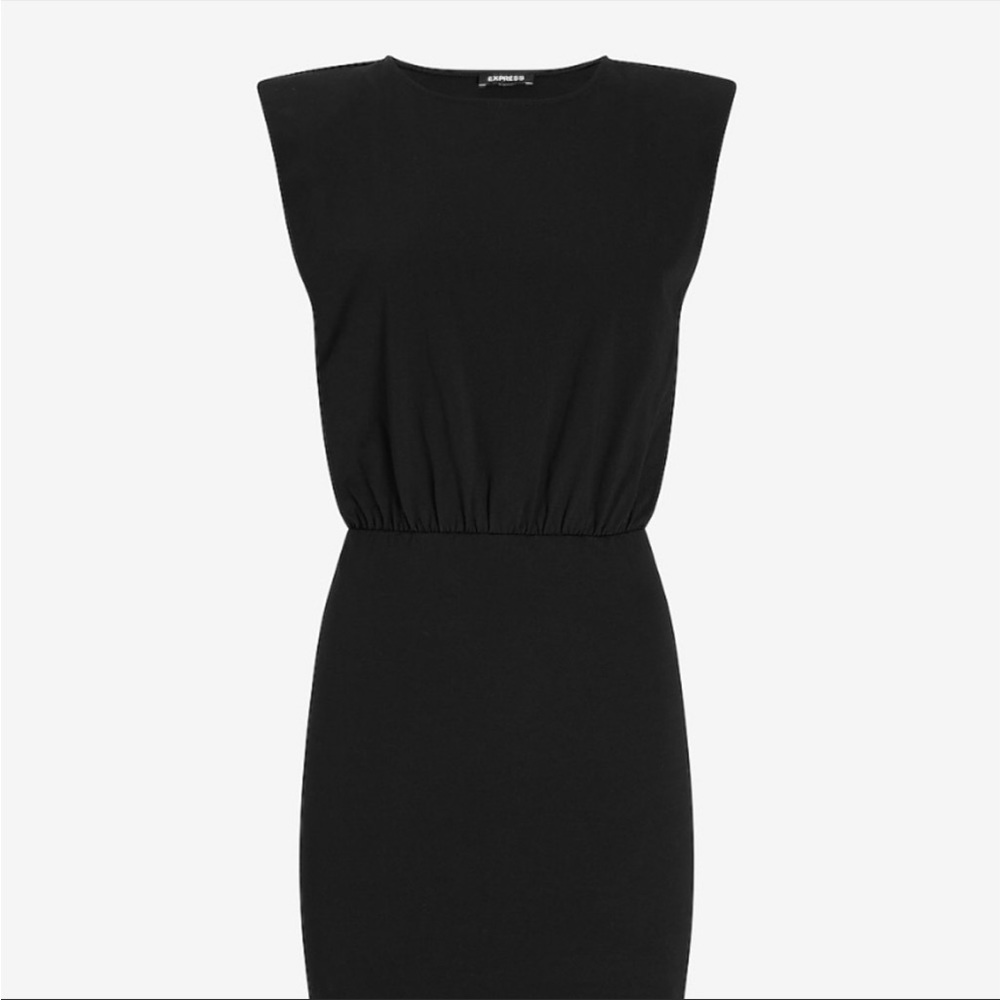 EXPRESS size XS elastic waist shirt dress black